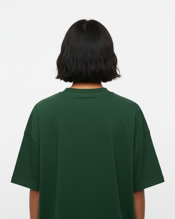Oversized Solid T-Shirt // Forest Green