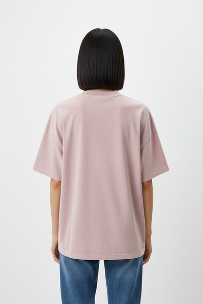 Oversized Solid T-Shirt // Blush Pink