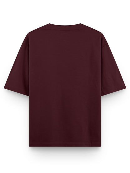 Oversized Solid T-Shirt // Moody Maroon