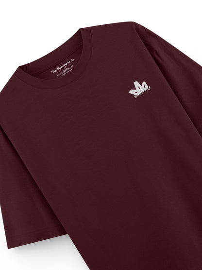 Oversized Solid T-Shirt // Moody Maroon