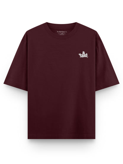 Oversized Solid T-Shirt // Moody Maroon