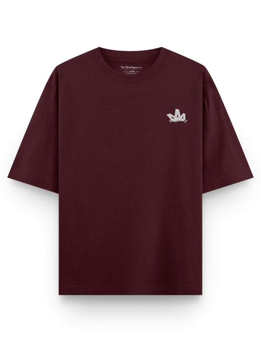 Oversized Solid T-Shirt // Moody Maroon