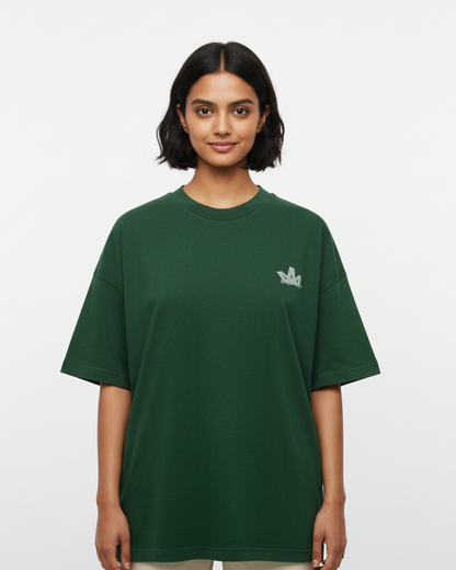 Oversized Solid T-Shirt // Forest Green