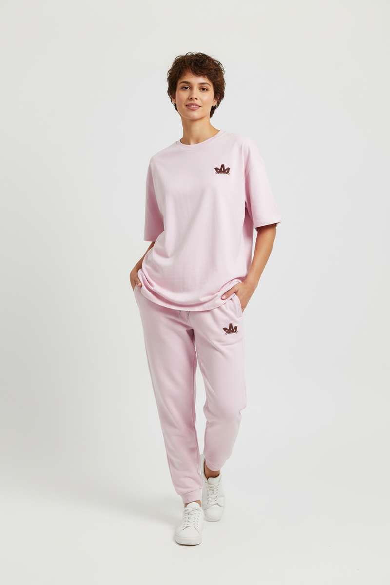 Oversized Co-ord Set // Blush Pink